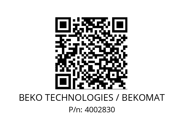   BEKO TECHNOLOGIES / BEKOMAT 4002830