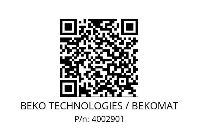   BEKO TECHNOLOGIES / BEKOMAT 4002901