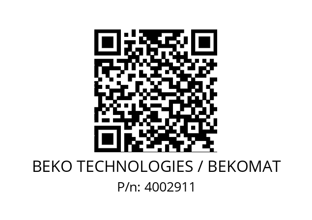   BEKO TECHNOLOGIES / BEKOMAT 4002911