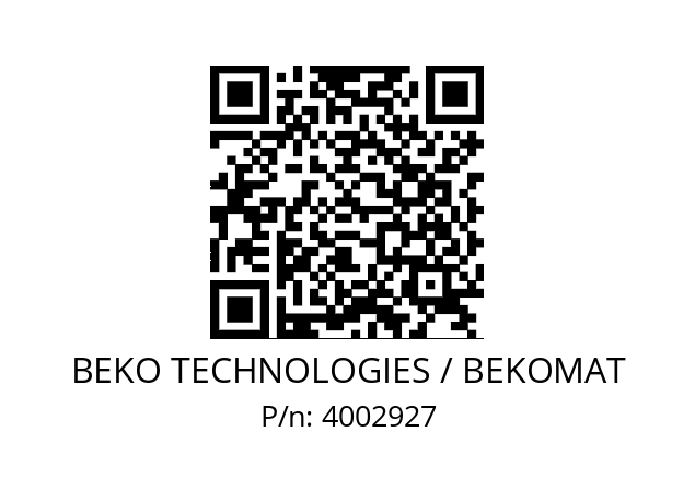   BEKO TECHNOLOGIES / BEKOMAT 4002927