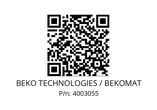   BEKO TECHNOLOGIES / BEKOMAT 4003055