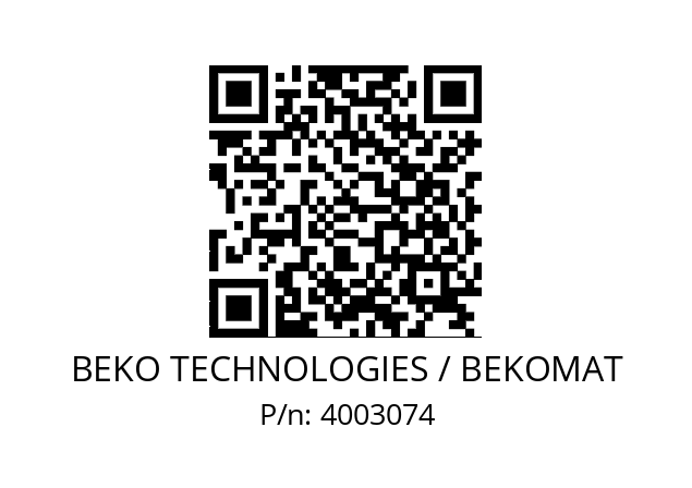   BEKO TECHNOLOGIES / BEKOMAT 4003074