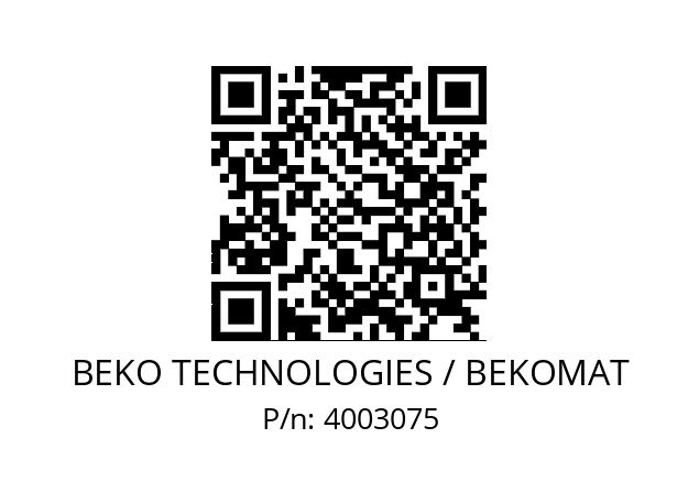   BEKO TECHNOLOGIES / BEKOMAT 4003075