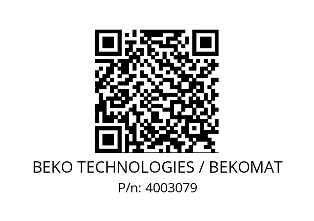   BEKO TECHNOLOGIES / BEKOMAT 4003079