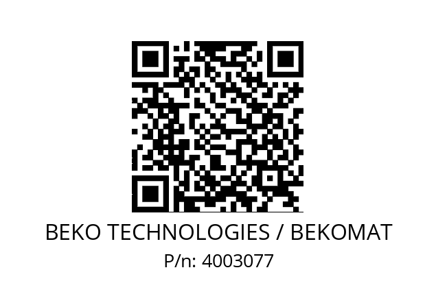   BEKO TECHNOLOGIES / BEKOMAT 4003077