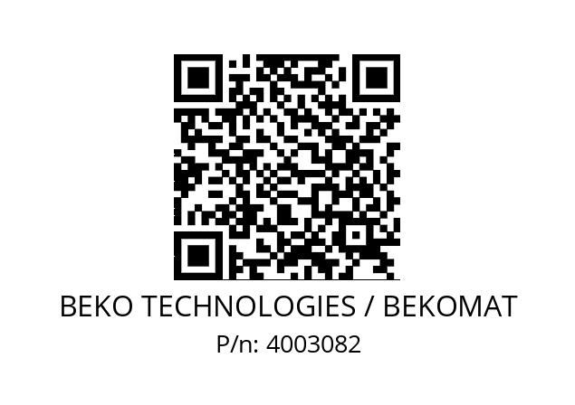   BEKO TECHNOLOGIES / BEKOMAT 4003082