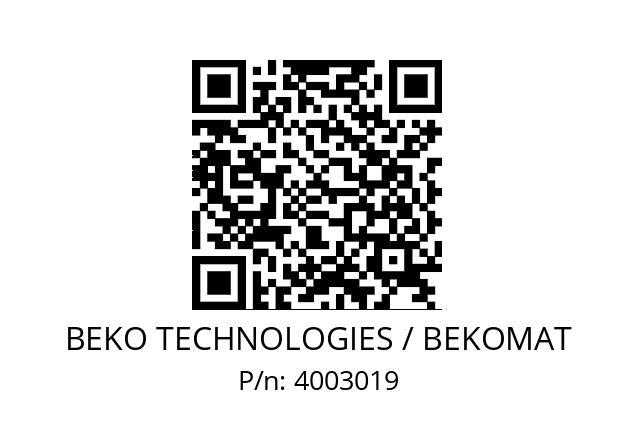   BEKO TECHNOLOGIES / BEKOMAT 4003019