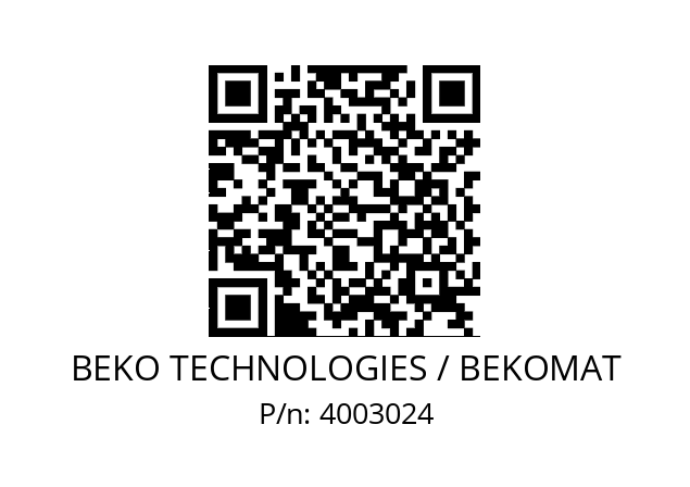   BEKO TECHNOLOGIES / BEKOMAT 4003024