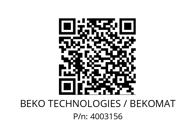   BEKO TECHNOLOGIES / BEKOMAT 4003156