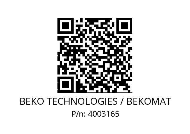   BEKO TECHNOLOGIES / BEKOMAT 4003165