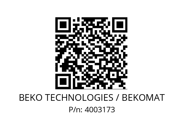   BEKO TECHNOLOGIES / BEKOMAT 4003173