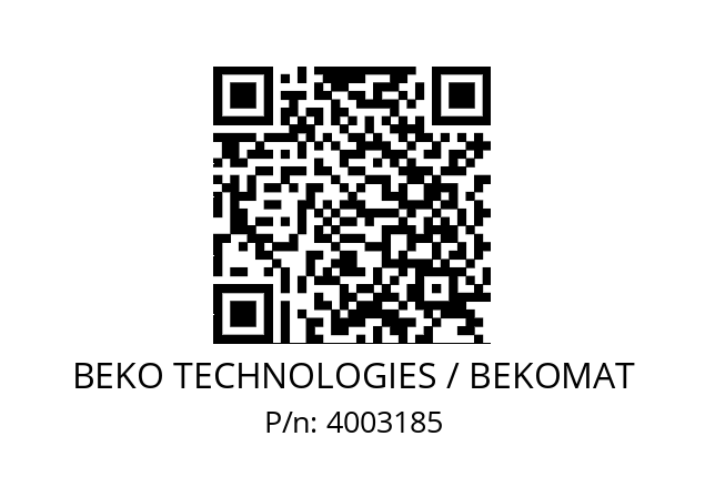   BEKO TECHNOLOGIES / BEKOMAT 4003185