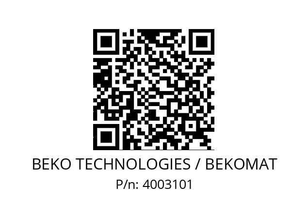   BEKO TECHNOLOGIES / BEKOMAT 4003101