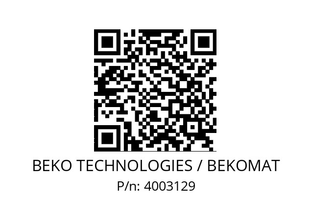   BEKO TECHNOLOGIES / BEKOMAT 4003129