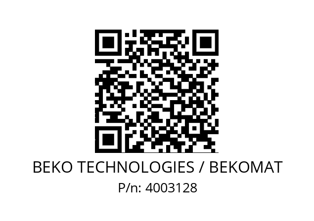   BEKO TECHNOLOGIES / BEKOMAT 4003128