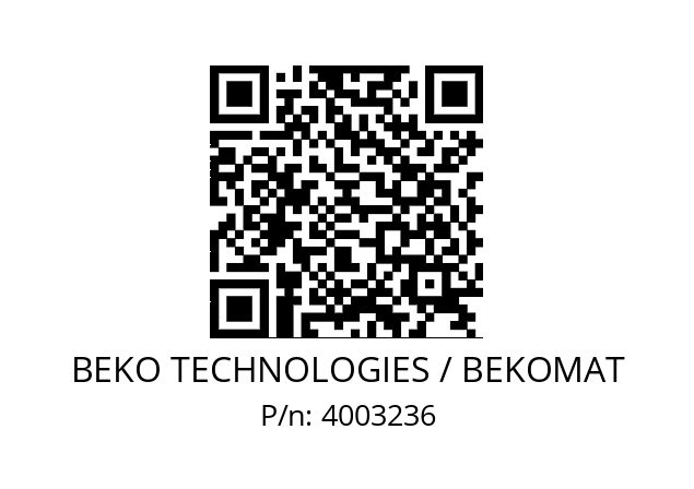   BEKO TECHNOLOGIES / BEKOMAT 4003236