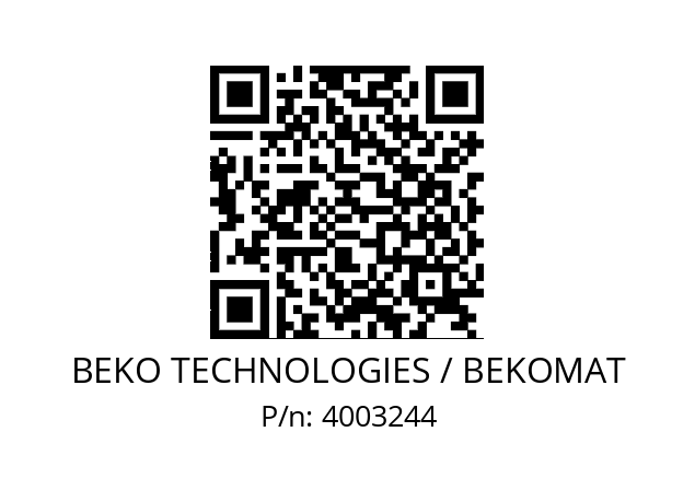   BEKO TECHNOLOGIES / BEKOMAT 4003244