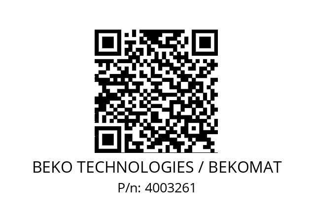   BEKO TECHNOLOGIES / BEKOMAT 4003261