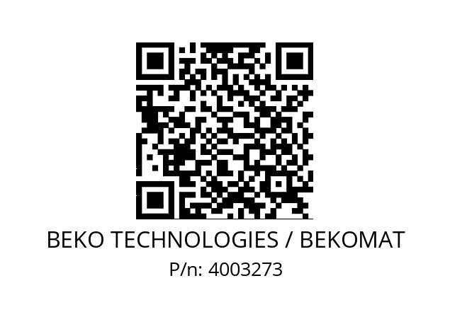   BEKO TECHNOLOGIES / BEKOMAT 4003273