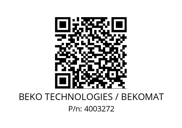   BEKO TECHNOLOGIES / BEKOMAT 4003272