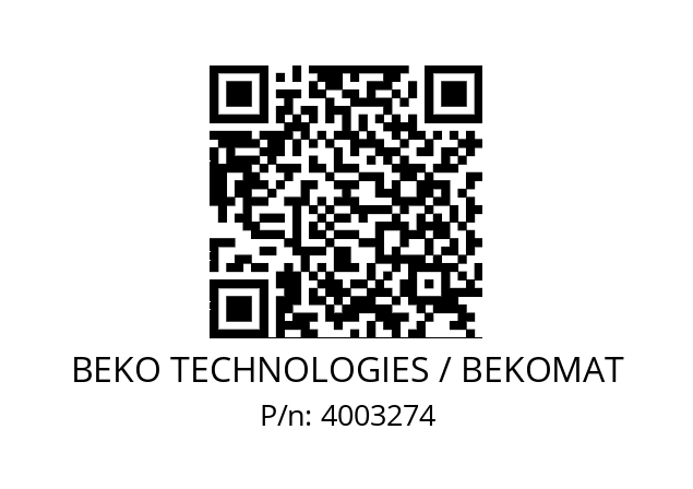   BEKO TECHNOLOGIES / BEKOMAT 4003274