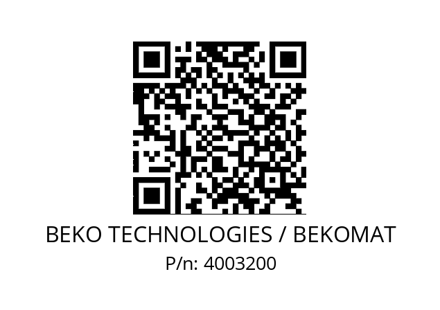   BEKO TECHNOLOGIES / BEKOMAT 4003200