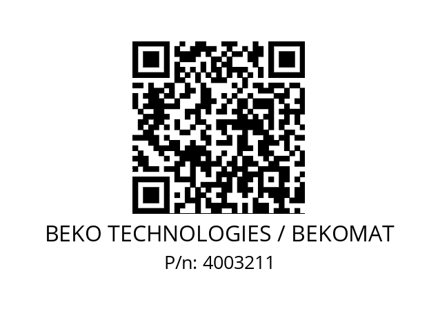   BEKO TECHNOLOGIES / BEKOMAT 4003211