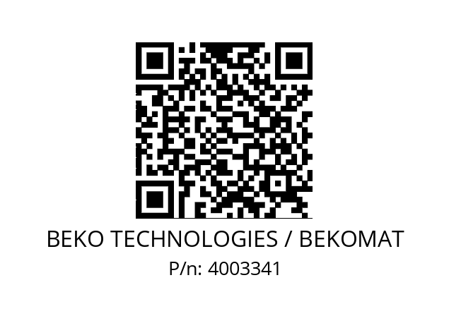   BEKO TECHNOLOGIES / BEKOMAT 4003341