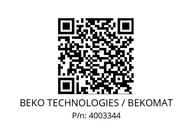   BEKO TECHNOLOGIES / BEKOMAT 4003344