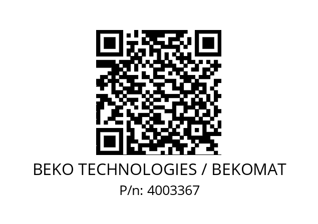   BEKO TECHNOLOGIES / BEKOMAT 4003367