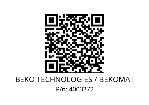   BEKO TECHNOLOGIES / BEKOMAT 4003372