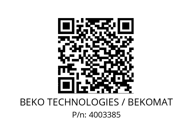   BEKO TECHNOLOGIES / BEKOMAT 4003385