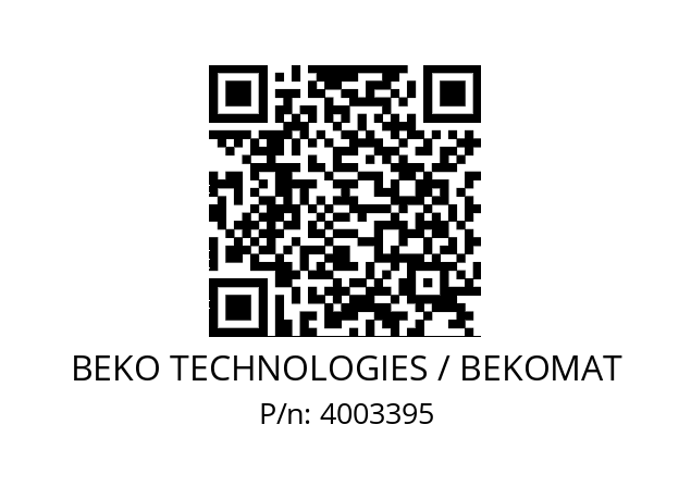   BEKO TECHNOLOGIES / BEKOMAT 4003395