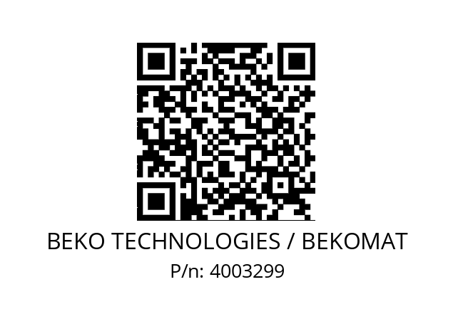   BEKO TECHNOLOGIES / BEKOMAT 4003299