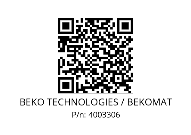   BEKO TECHNOLOGIES / BEKOMAT 4003306