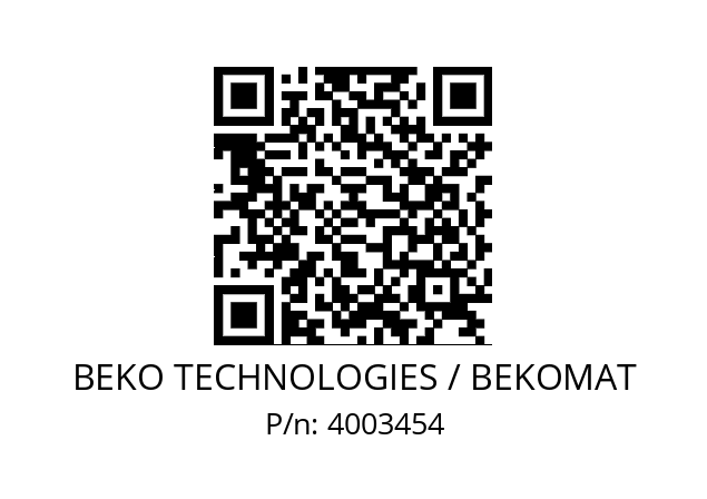   BEKO TECHNOLOGIES / BEKOMAT 4003454