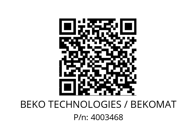   BEKO TECHNOLOGIES / BEKOMAT 4003468