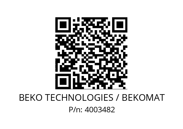   BEKO TECHNOLOGIES / BEKOMAT 4003482