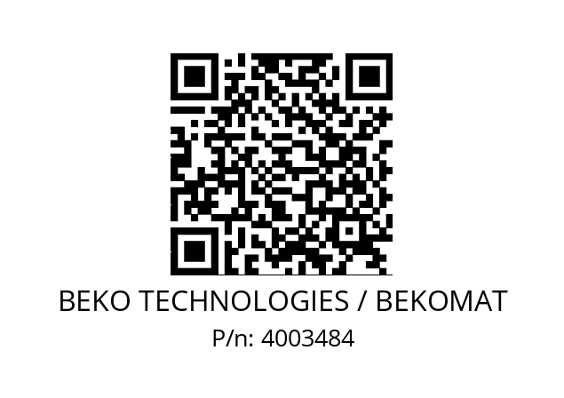   BEKO TECHNOLOGIES / BEKOMAT 4003484