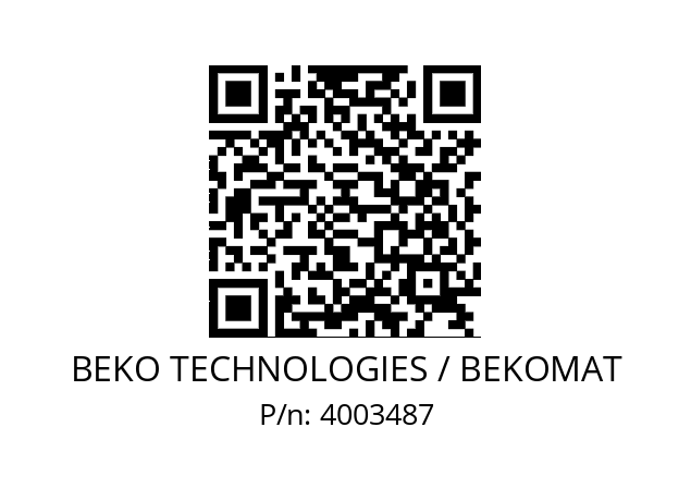   BEKO TECHNOLOGIES / BEKOMAT 4003487