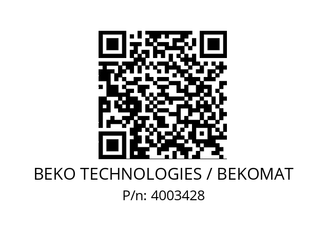   BEKO TECHNOLOGIES / BEKOMAT 4003428