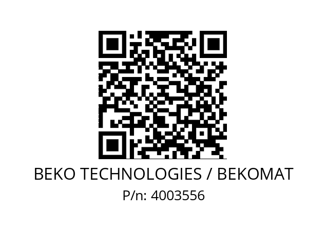   BEKO TECHNOLOGIES / BEKOMAT 4003556