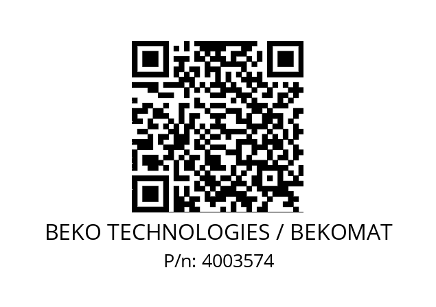   BEKO TECHNOLOGIES / BEKOMAT 4003574