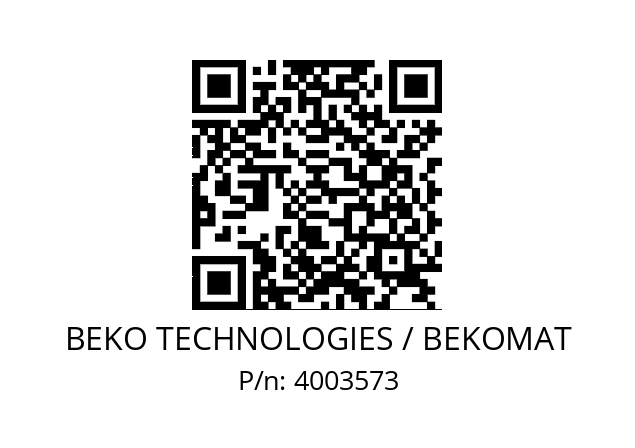   BEKO TECHNOLOGIES / BEKOMAT 4003573