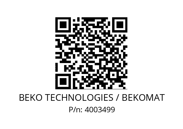   BEKO TECHNOLOGIES / BEKOMAT 4003499