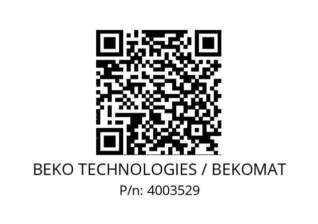   BEKO TECHNOLOGIES / BEKOMAT 4003529