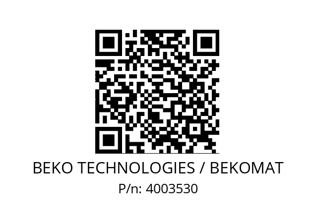   BEKO TECHNOLOGIES / BEKOMAT 4003530