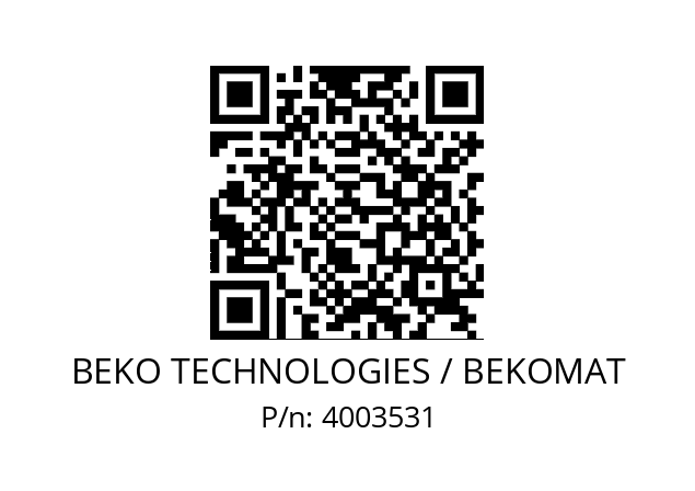   BEKO TECHNOLOGIES / BEKOMAT 4003531