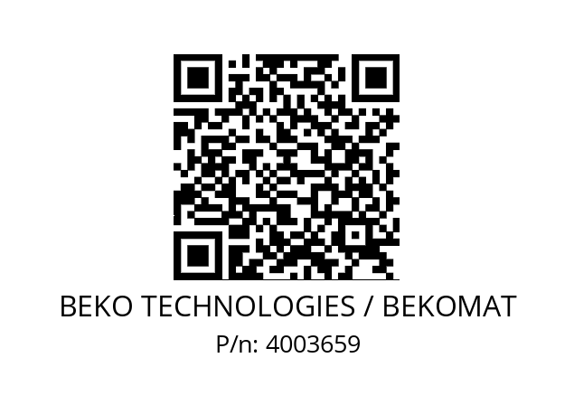   BEKO TECHNOLOGIES / BEKOMAT 4003659