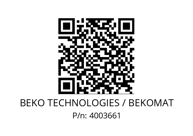   BEKO TECHNOLOGIES / BEKOMAT 4003661